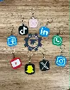 🔗 Porte-clé NFC Réseaux Sociaux
